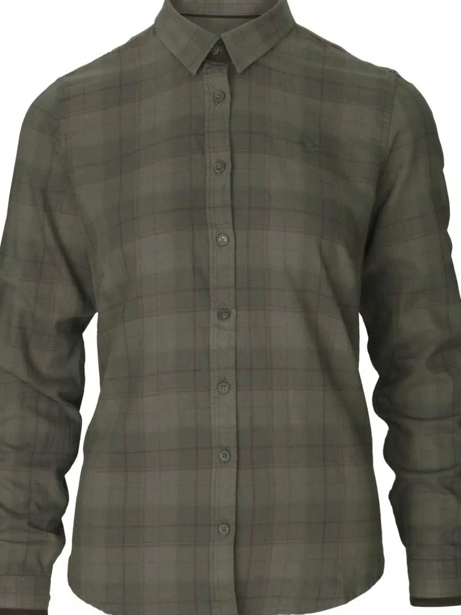 Women Seeland Range Shirts - Ladies - Pine Green Check