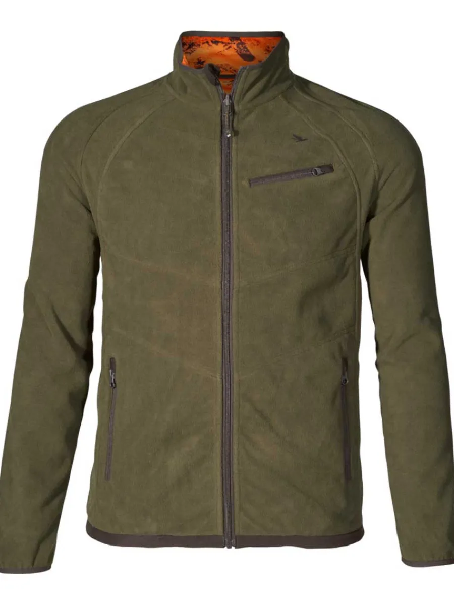 seeland_vantage_reversibl_1.webp Seeland Vantage Reversible Fleece - Mens - Pine Green / InVis Orange B