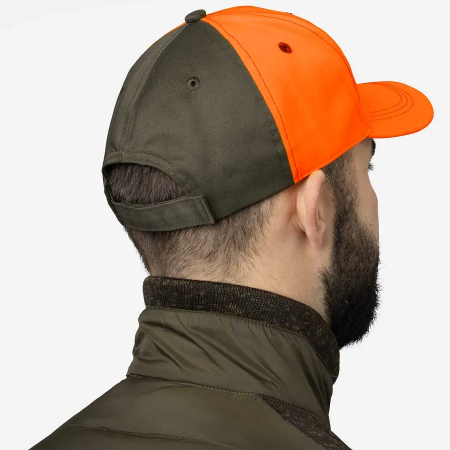 seeland_venture_cap__pine_2.webp Seeland Venture Cap - Pine Green/Hi-Vis Orange