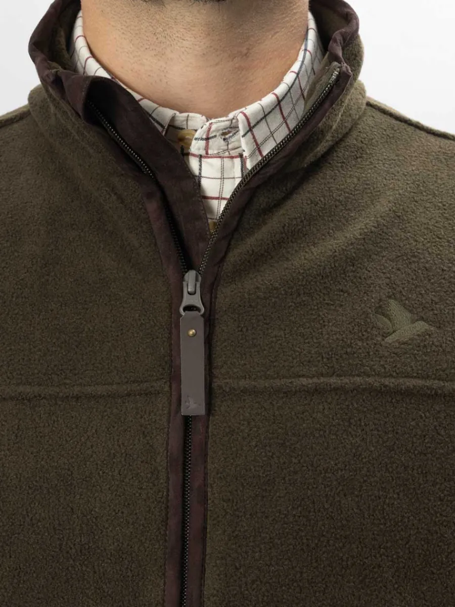 Seeland Woodcock Earl Fleece Waistcoat - Mens - Pine Green Melange