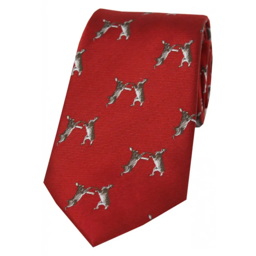 Women Soprano Boxing Hares Country Silk Tie -