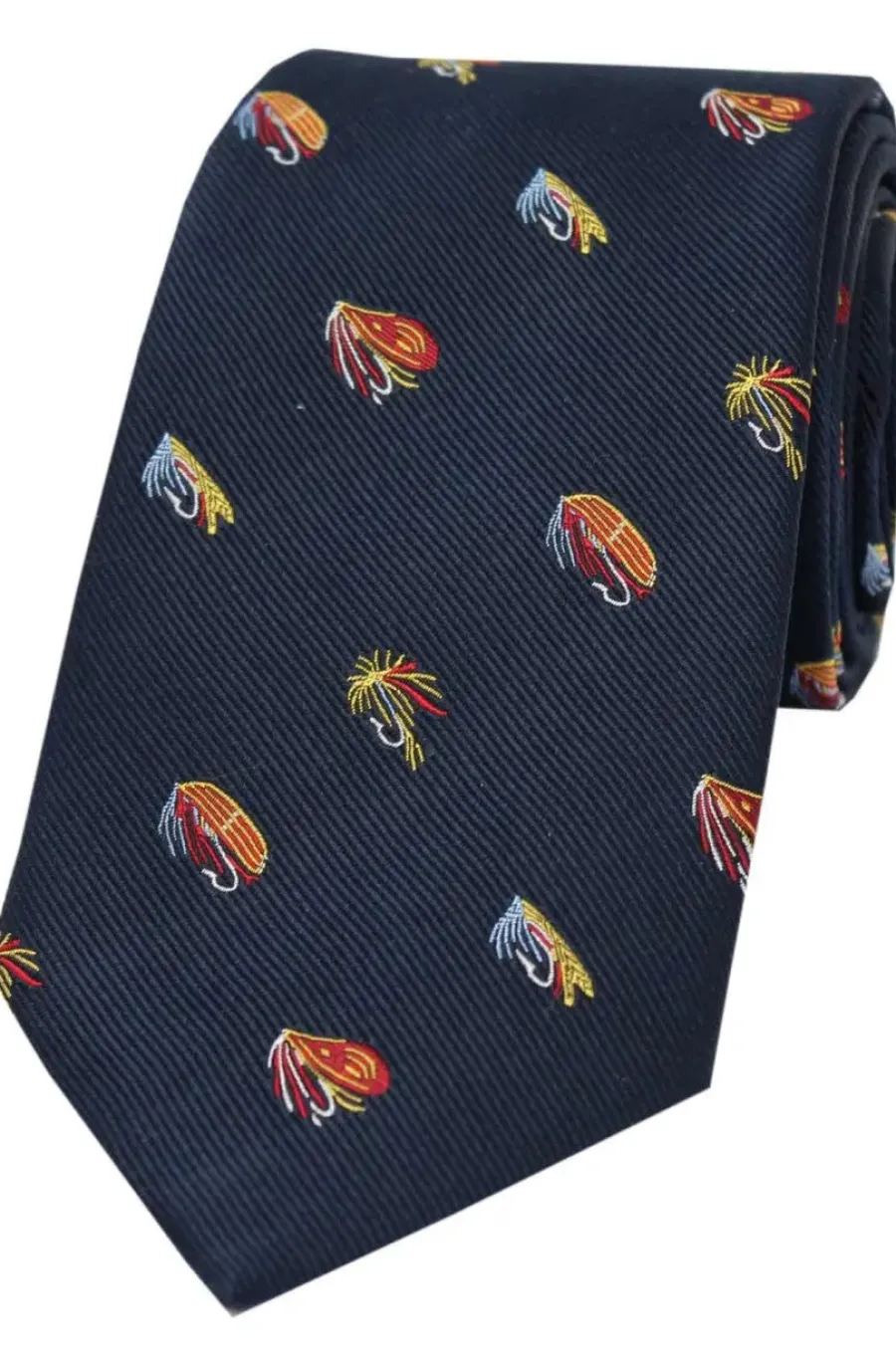 Women Soprano Fishing Flies Country Silk Tie -
