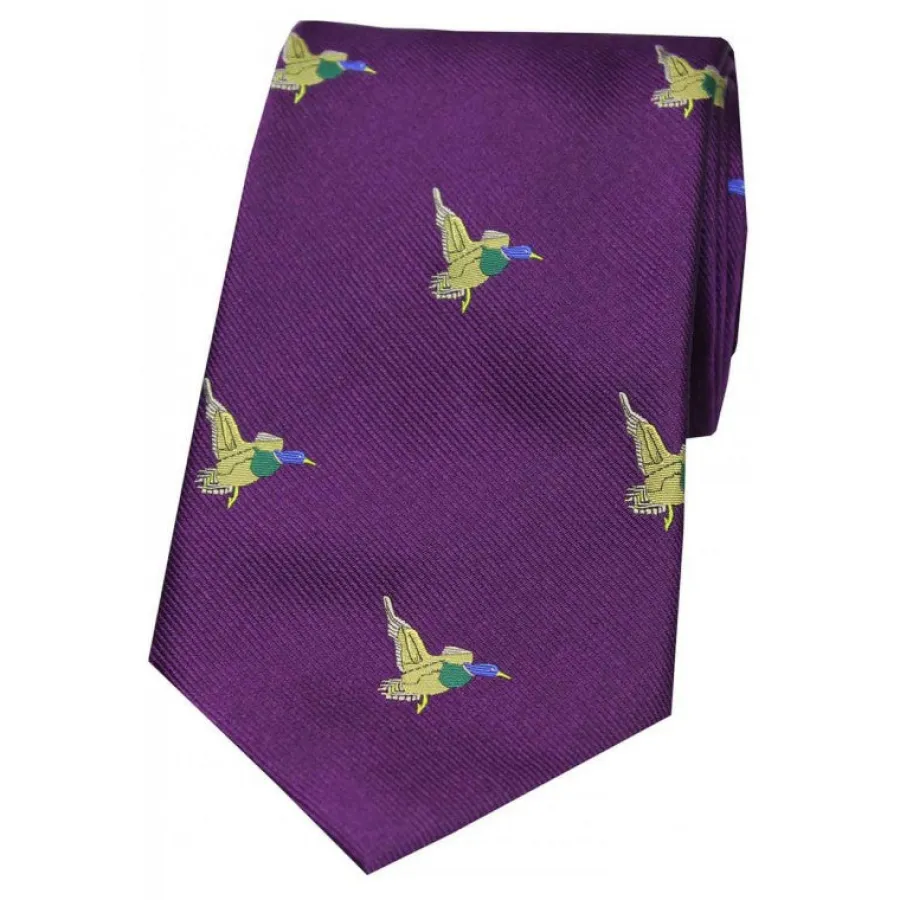 Women Soprano Flying Ducks Silk Country Tie -