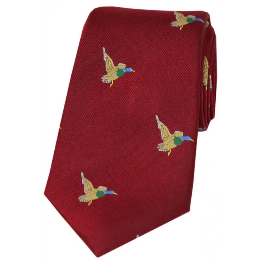 Women Soprano Flying Ducks Silk Country Tie -
