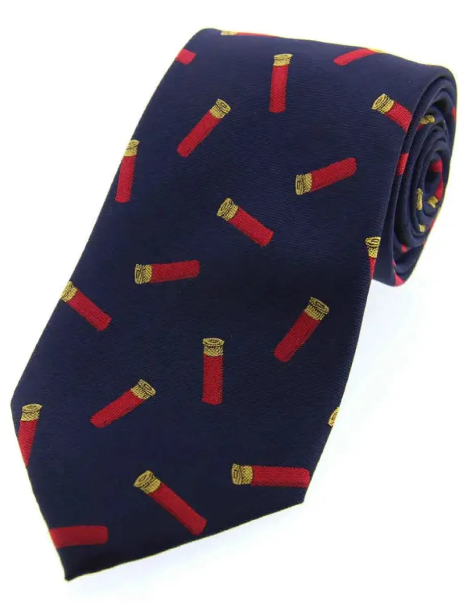 Women Soprano Gun Cartridges Woven Silk Country Tie -