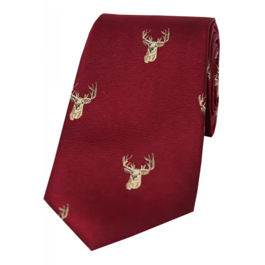 Women Soprano Stags Head Silk Country Tie -