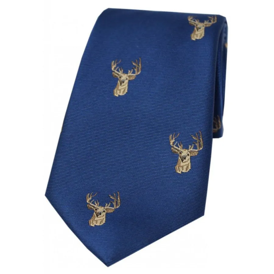 Women Soprano Stags Head Silk Country Tie -