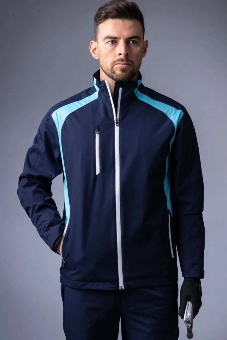 Sunderland Valberg Zip Front Stretch Waterproof Golf Jacket - Mens - N