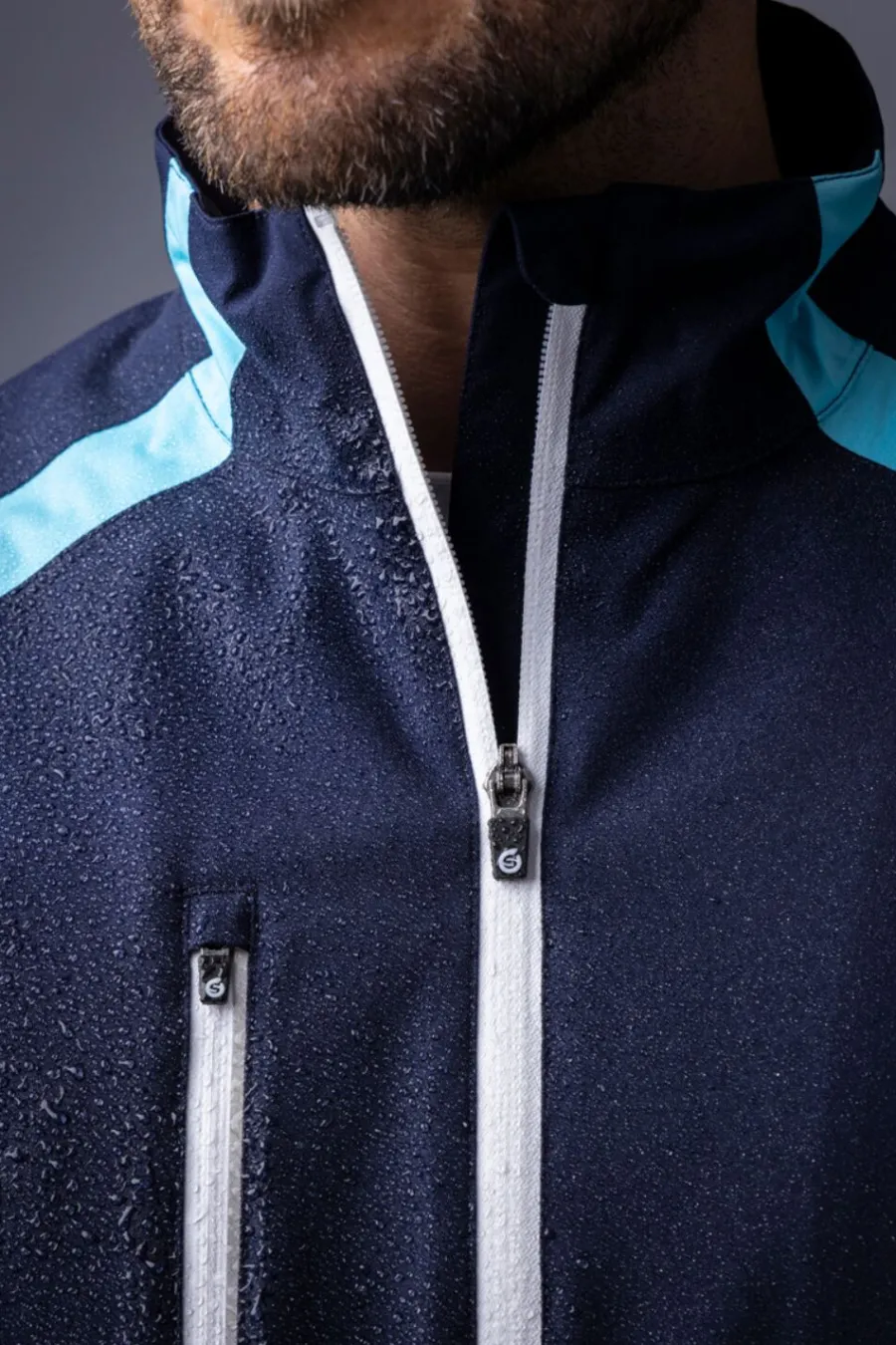 sunderland_valberg_zip_fr_4.webp Sunderland Valberg Zip Front Stretch Waterproof Golf Jacket - Mens - N