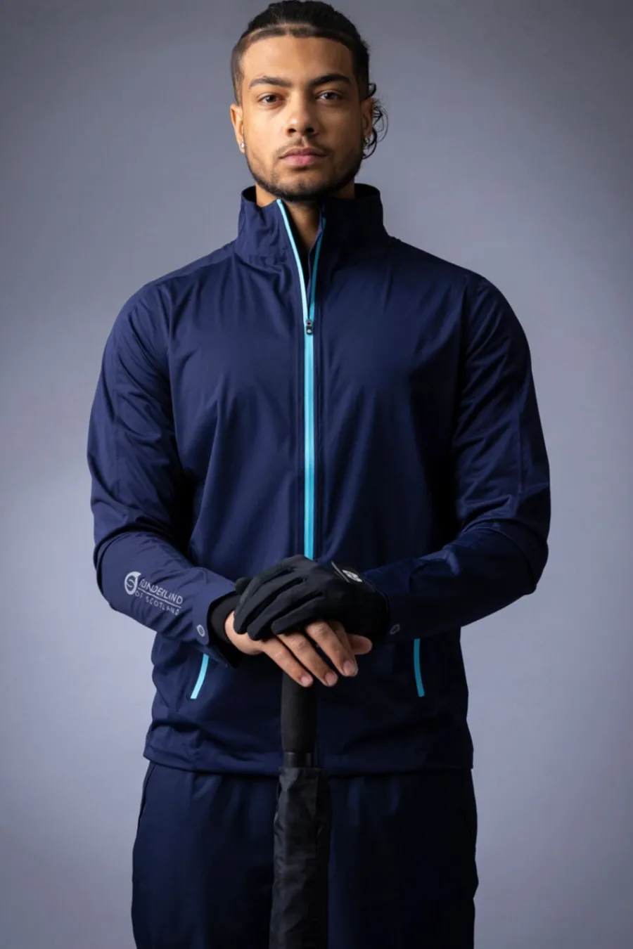 Sunderland Whisperdry Pro-Lite Waterproof Golf Jacket - Mens - Navy /