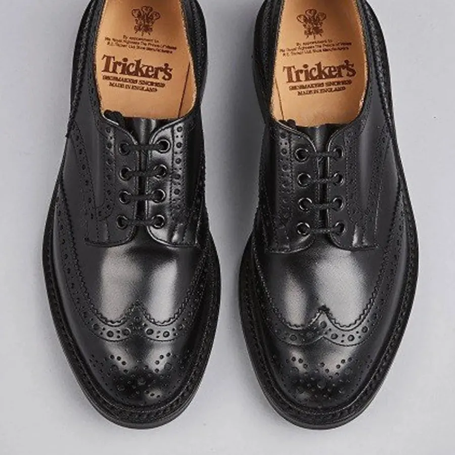 trickers_bourton_shoes__m_3-2.webp Tricker's TRICKER'S Bourton Shoes - Mens Dainite or Leather Sole - Black Calf