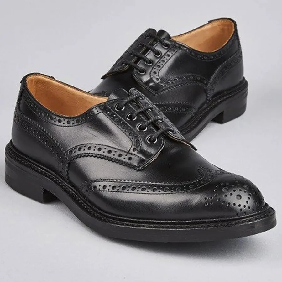 trickers_bourton_shoes__m_4-2.webp Tricker's TRICKER'S Bourton Shoes - Mens Dainite or Leather Sole - Black Calf