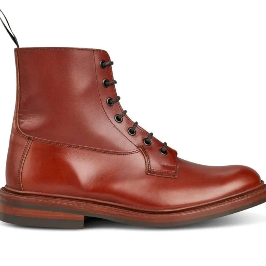 Tricker's TRICKER'S Burford Boots - Mens Dainite or Leather Sole - Marron Antiqu