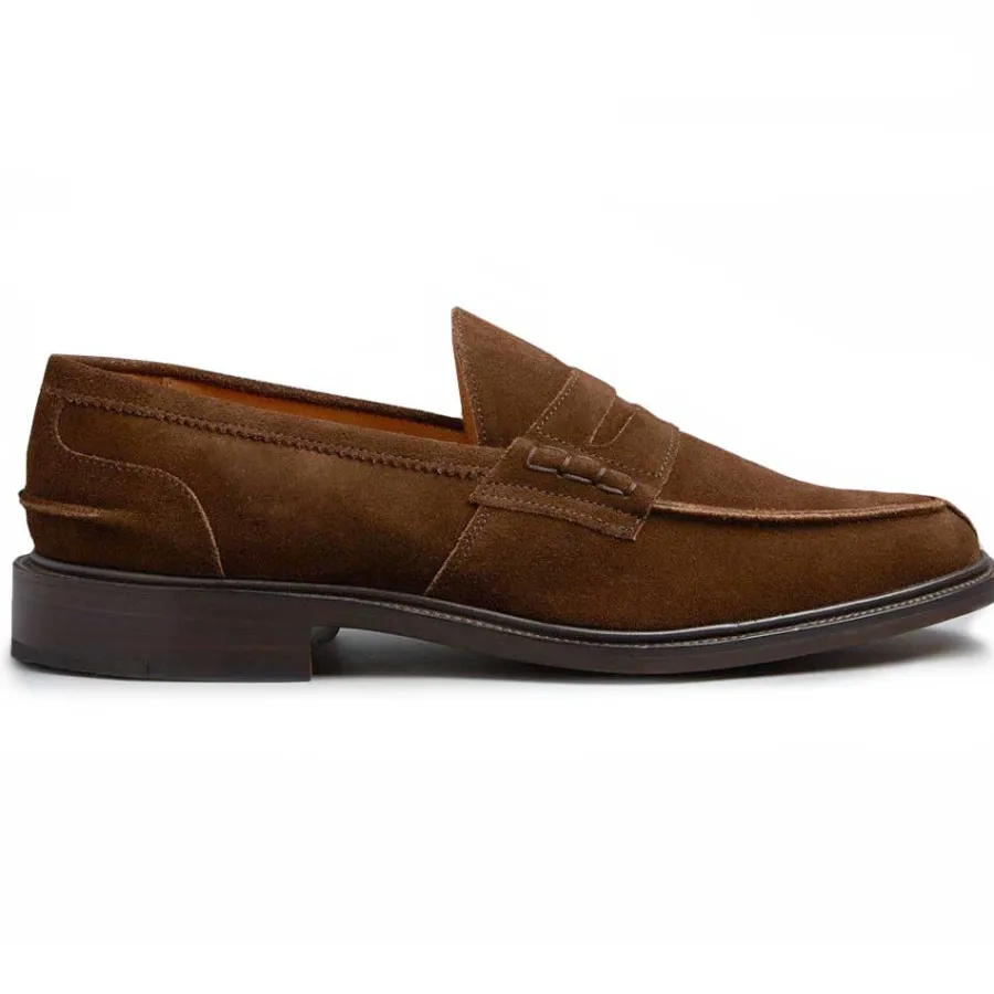 Tricker's Tricker's James Penny Loafers - Mens Shoes - Chocolate Suede