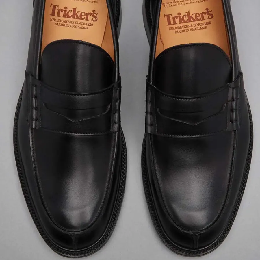 trickers_james_penny_loaf_3-2.webp Tricker's Tricker's James Penny Loafers - Mens Shoes - Black Calf