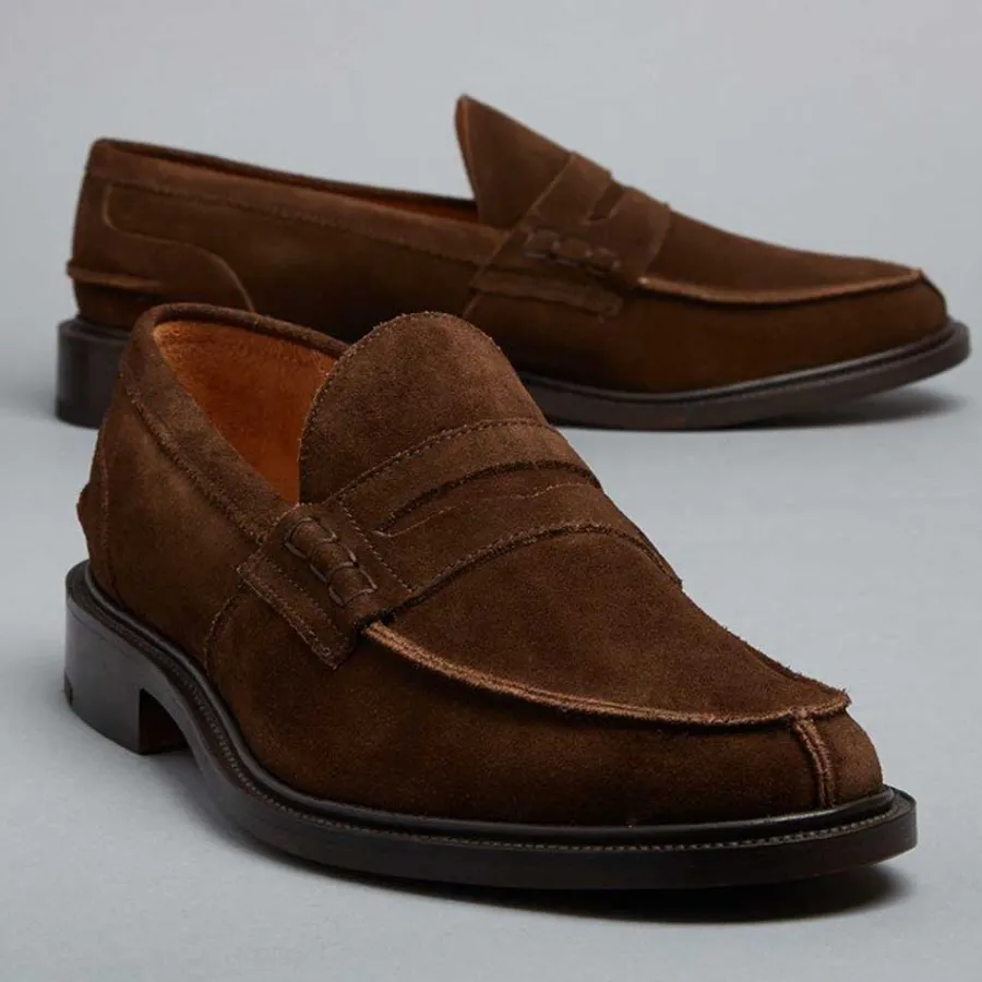 trickers_james_penny_loaf_4.webp Tricker's Tricker's James Penny Loafers - Mens Shoes - Chocolate Suede