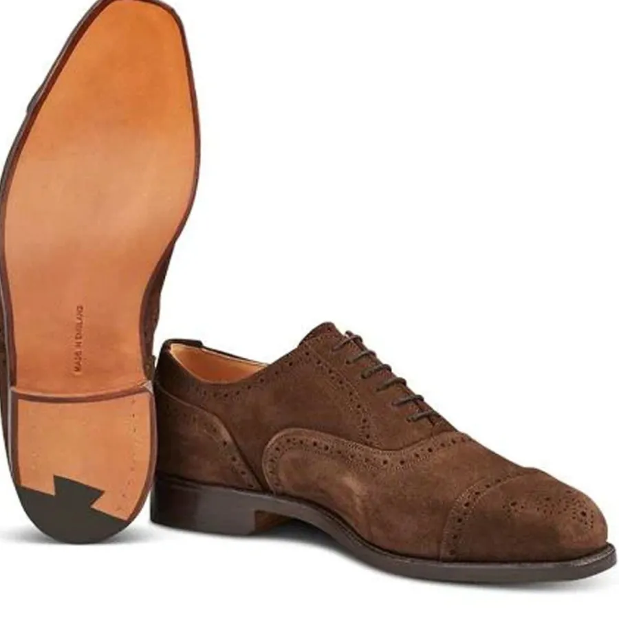Tricker's TRICKER'S Kensington Shoes - Mens - Chocolate Repello Suede