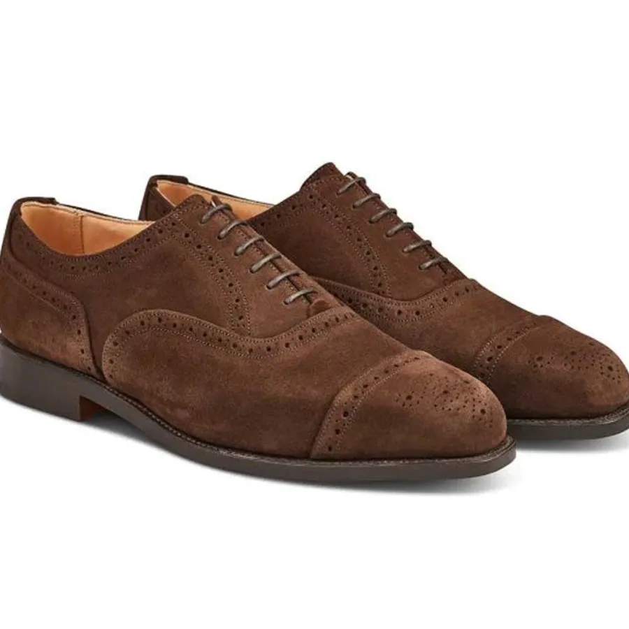 trickers_kensington_shoes_3.webp Tricker's TRICKER'S Kensington Shoes - Mens - Chocolate Repello Suede