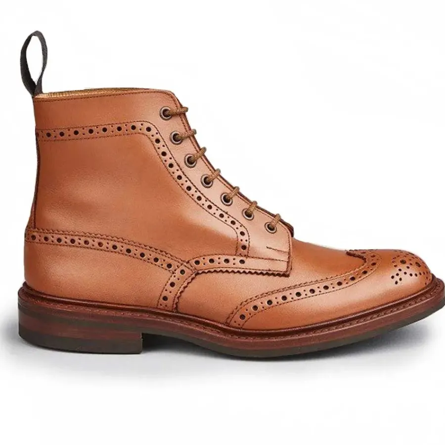 Tricker's TRICKER'S Stow Boots - Mens Dainite or Leather Sole - C Shade Tan