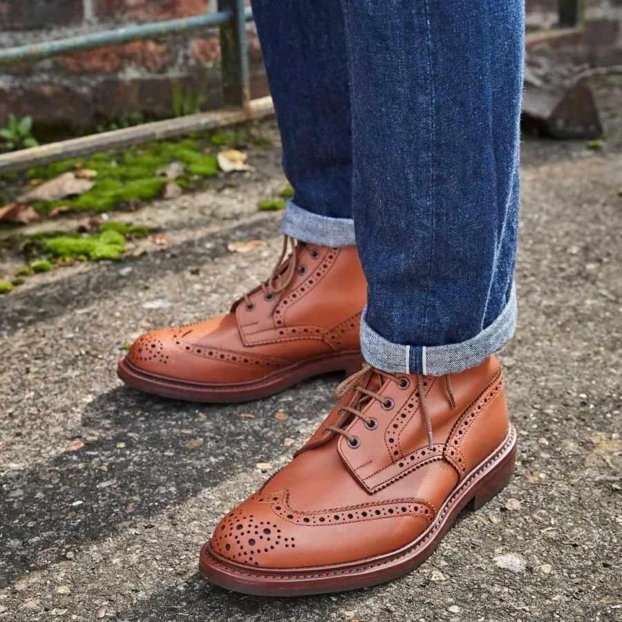 Tricker's TRICKER'S Stow Boots - Mens Dainite or Leather Sole - C Shade Tan