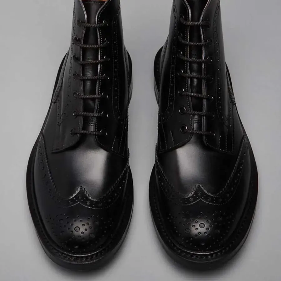 trickers_stow_boots__mens_3-2.webp Tricker's TRICKER'S Stow Boots - Mens Dainite or Leather Sole - Black Calf