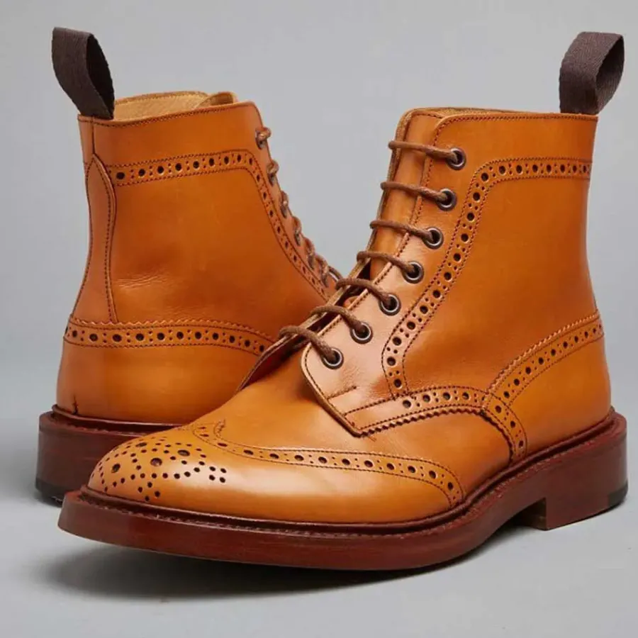 trickers_stow_boots__mens_3.webp Tricker's TRICKER'S Stow Boots - Mens Dainite or Leather Sole - Acorn Antique