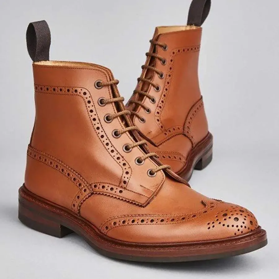 trickers_stow_boots__mens_4-3.webp Tricker's TRICKER'S Stow Boots - Mens Dainite or Leather Sole - C Shade Tan