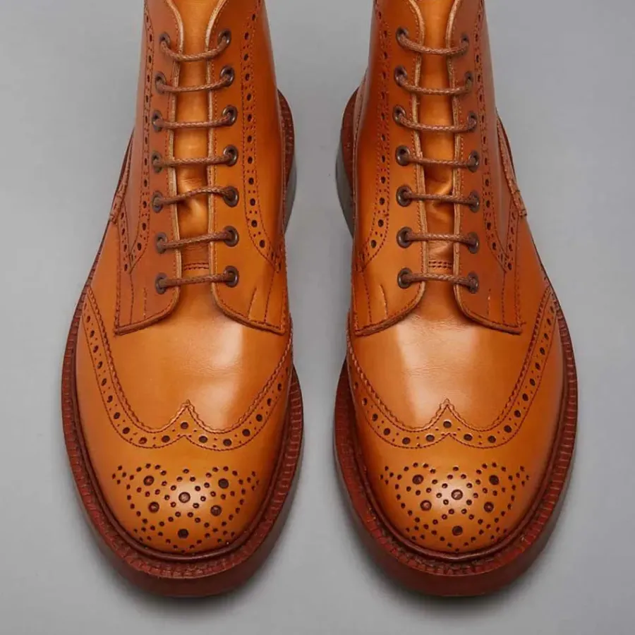 trickers_stow_boots__mens_5.webp Tricker's TRICKER'S Stow Boots - Mens Dainite or Leather Sole - Acorn Antique