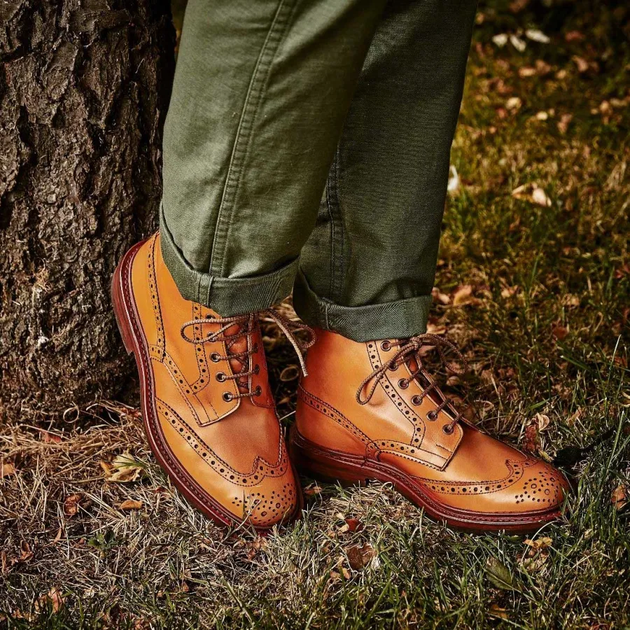 trickers_stow_boots__mens_6.webp Tricker's TRICKER'S Stow Boots - Mens Dainite or Leather Sole - Acorn Antique