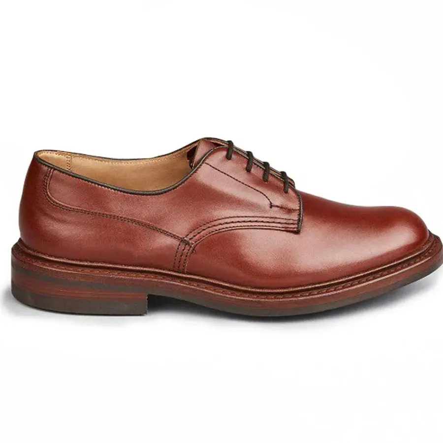 Tricker's TRICKER'S Woodstock Shoes - Mens Dainite or Leather Sole - Marron Anti