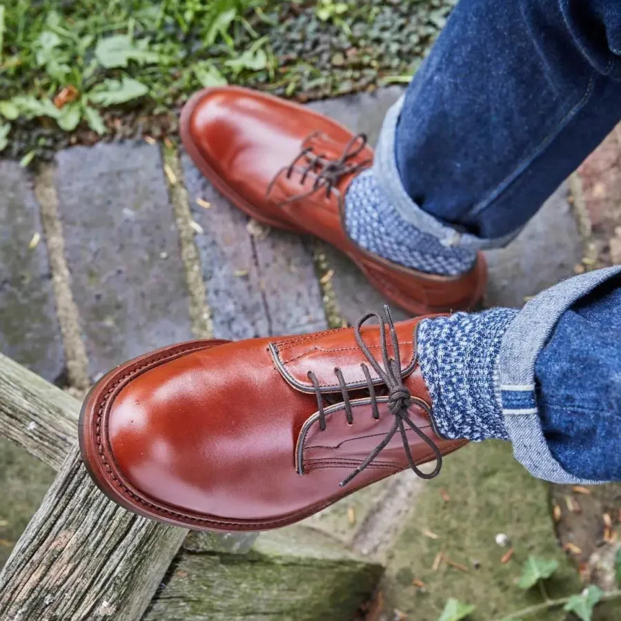 Tricker's TRICKER'S Woodstock Shoes - Mens Dainite or Leather Sole - Marron Anti