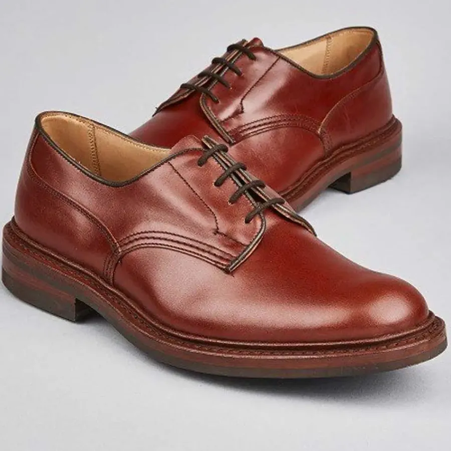 trickers_woodstock_shoes__3-1.webp Tricker's TRICKER'S Woodstock Shoes - Mens Dainite or Leather Sole - Marron Anti
