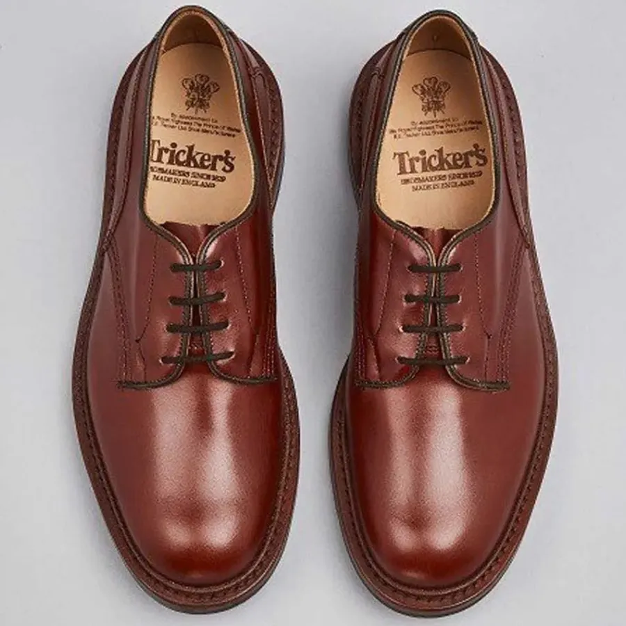 trickers_woodstock_shoes__4-1.webp Tricker's TRICKER'S Woodstock Shoes - Mens Dainite or Leather Sole - Marron Anti