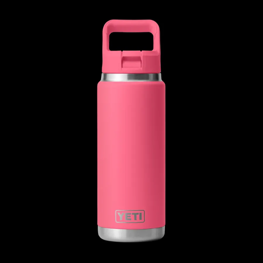 Women YETI Rambler 26 OZ (769ml) Bottle With Straw Cap - Tropical Pink