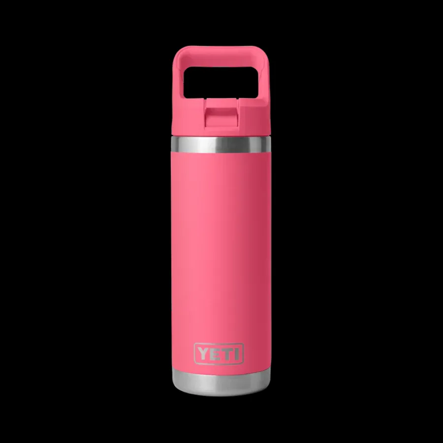 Women YETI Rambler 18 OZ (532ml) Bottle With Straw Cap - Tropical Pink